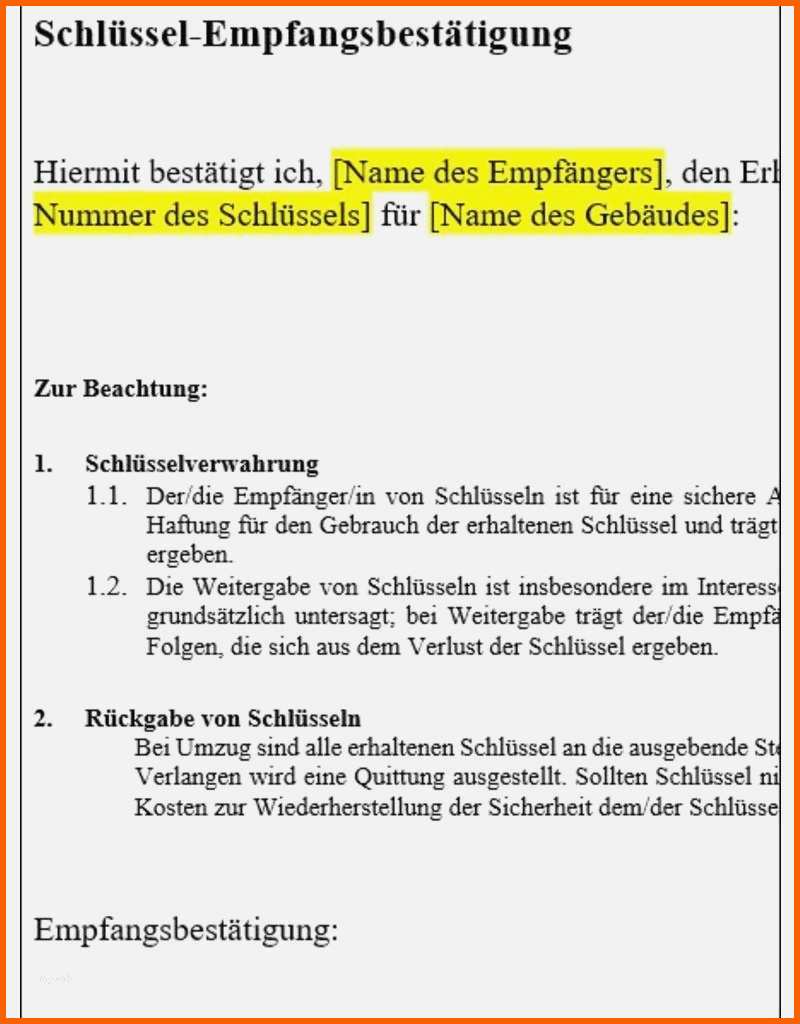 schlusselubergabe vorlage word schonste schlussel empfangsbestatigung focus line pdf shop