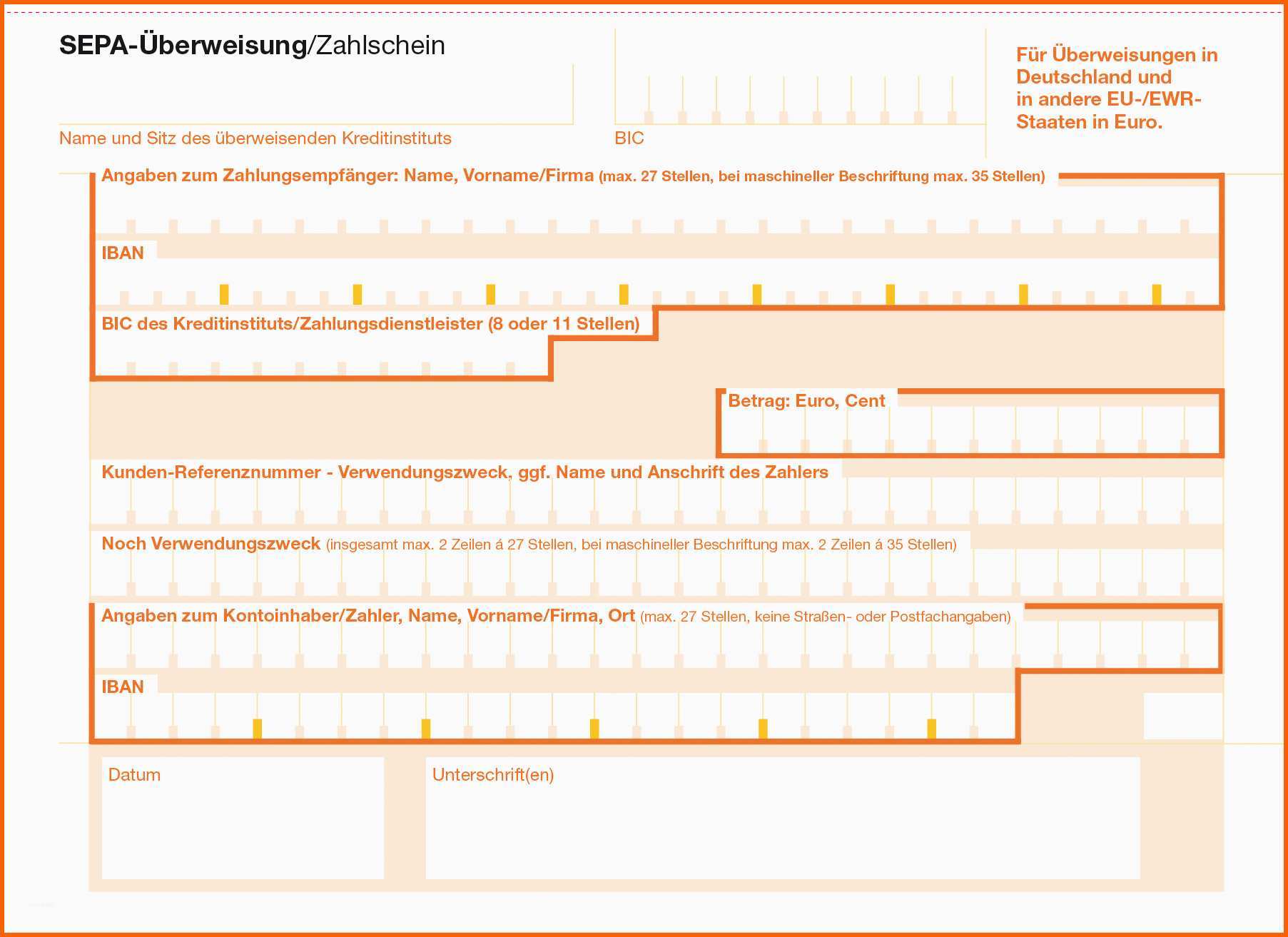 Fantastisch Überweisungsträger Zahlschein Zur Überweisung