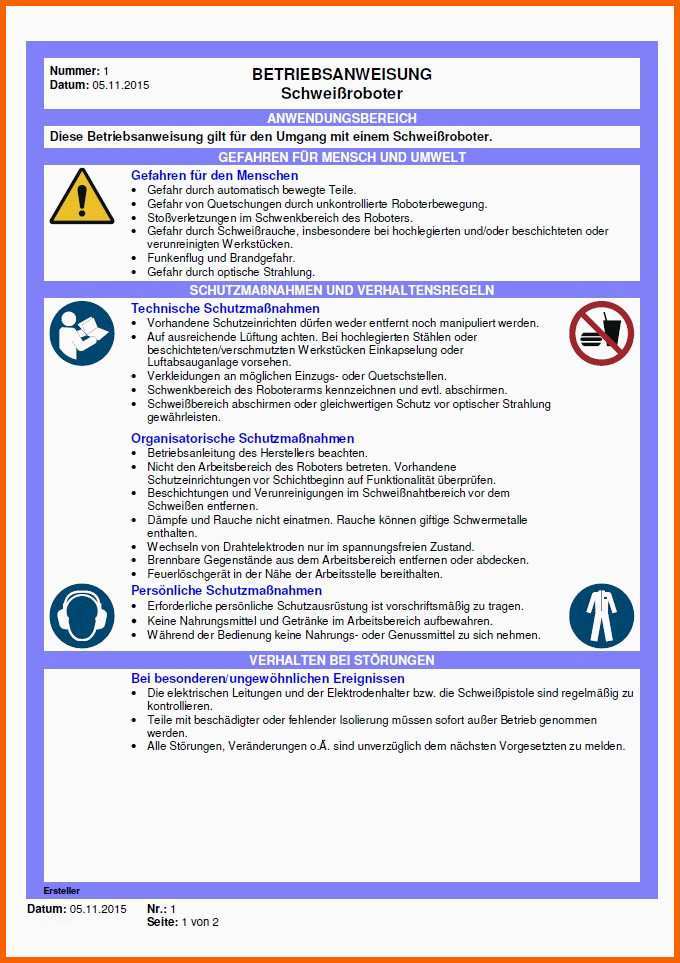Fantastisch Unterweisung Fremdfirmen Vorlage Word – Wordde