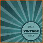 Fantastisch Vintage Sunburst Werbung Vorlage