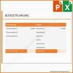 Fantastisch Vorlage Bud Planung