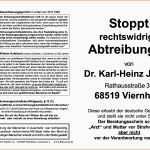 Fantastisch Vorlage Eines Flugblattes Gegen Abtreibung Flyer Dr