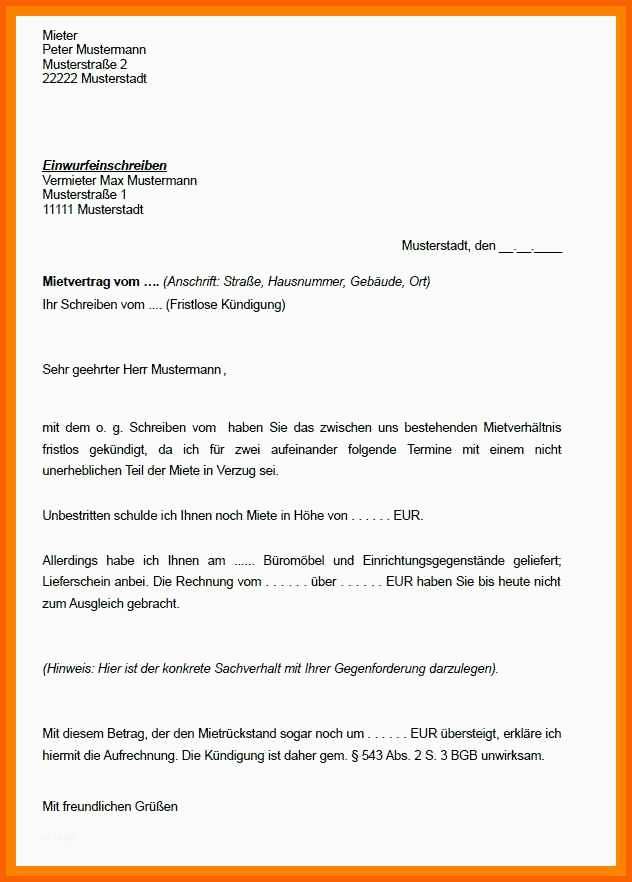 Fantastisch Vorlage Kündigung Wohnung Mieter Kundigung Wohnung