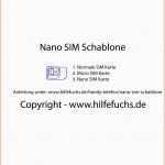 Fantastisch Vorlage Micro Sim Zu Nano Sim Nano Sim Fur Das iPhone 5