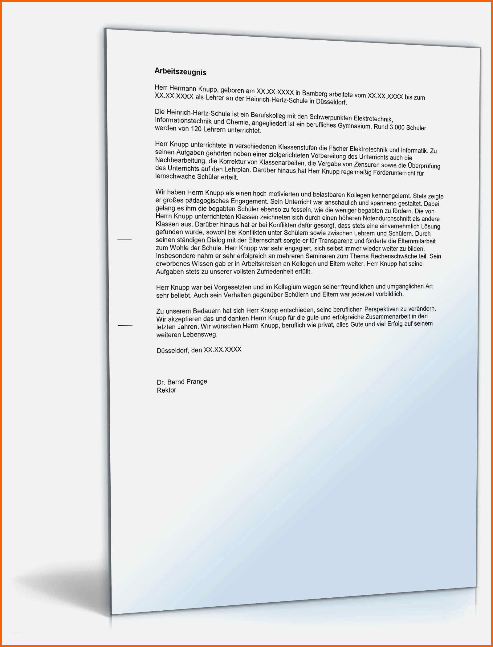 Faszinieren 15 Arbeitszeugnis Vorlage Word