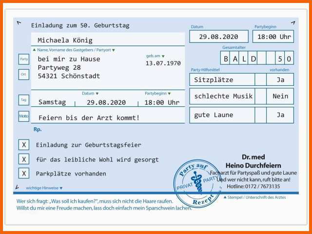 Faszinieren 15 Privatrezept Vorlage Word