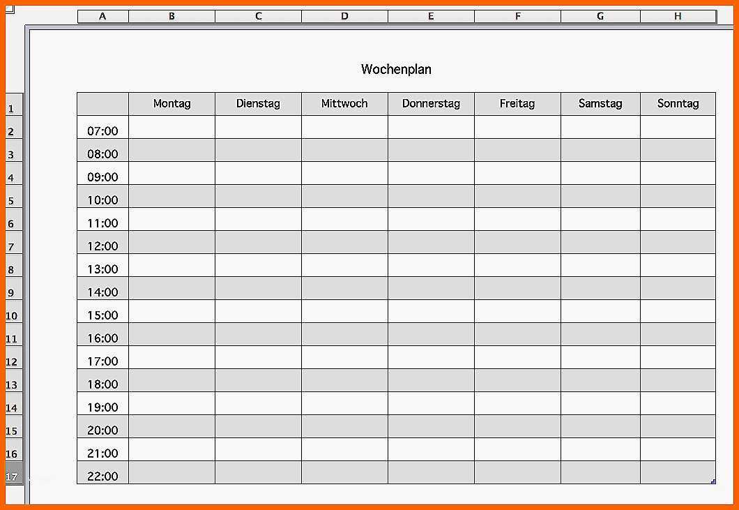 Faszinieren 15 Stundenplan Vorlage Pdf