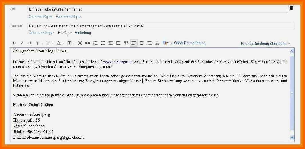 Faszinieren 18 Bewerbung Abschicken Umschlag
