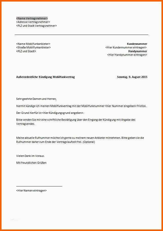 Faszinieren 21 Kündigung Telefon Vorlage