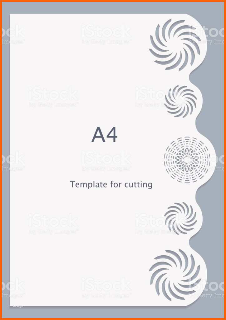 Faszinieren A4 Paper Lace Greeting Card White Pattern Cutout Template