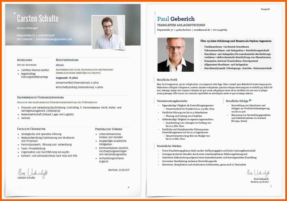Faszinieren Akzeptabel Bewerbung Lebenslauf Kurzprofil Gallery