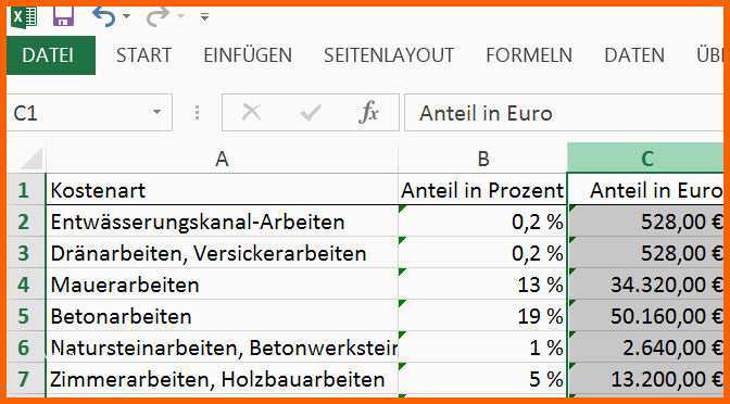 Faszinieren Baukosten Rechner 2015 Für Excel Download – Giga