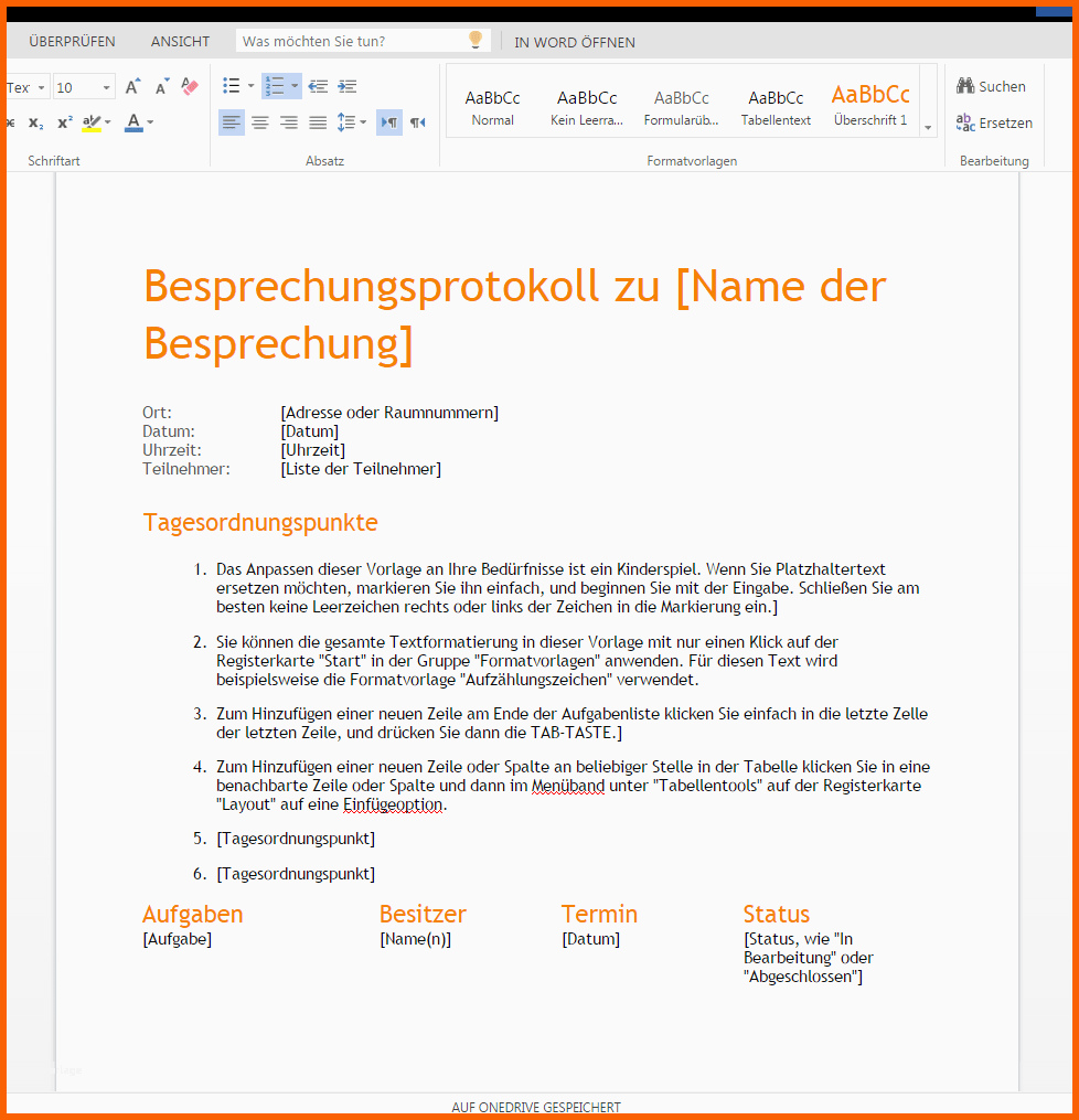 Faszinieren Besprechungsprotokoll Vorlage Word 2010 – Mimpi