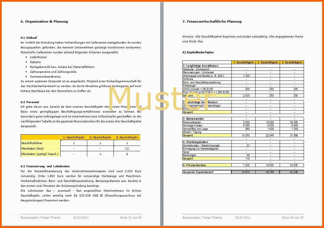 Faszinieren Büroservice Businessplan Vorlage