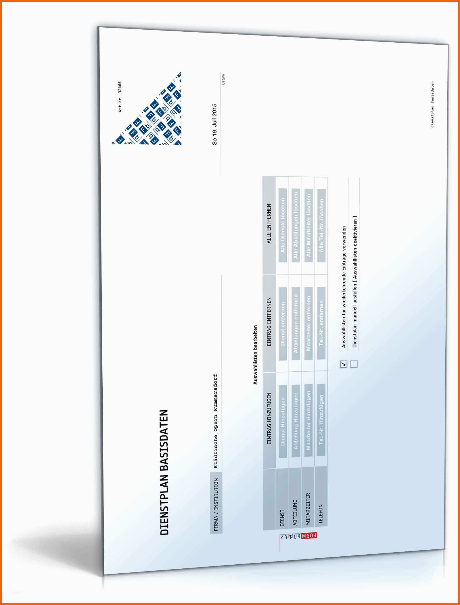 Faszinieren Dienstplan Pdf Muster Vorlage Zum Download