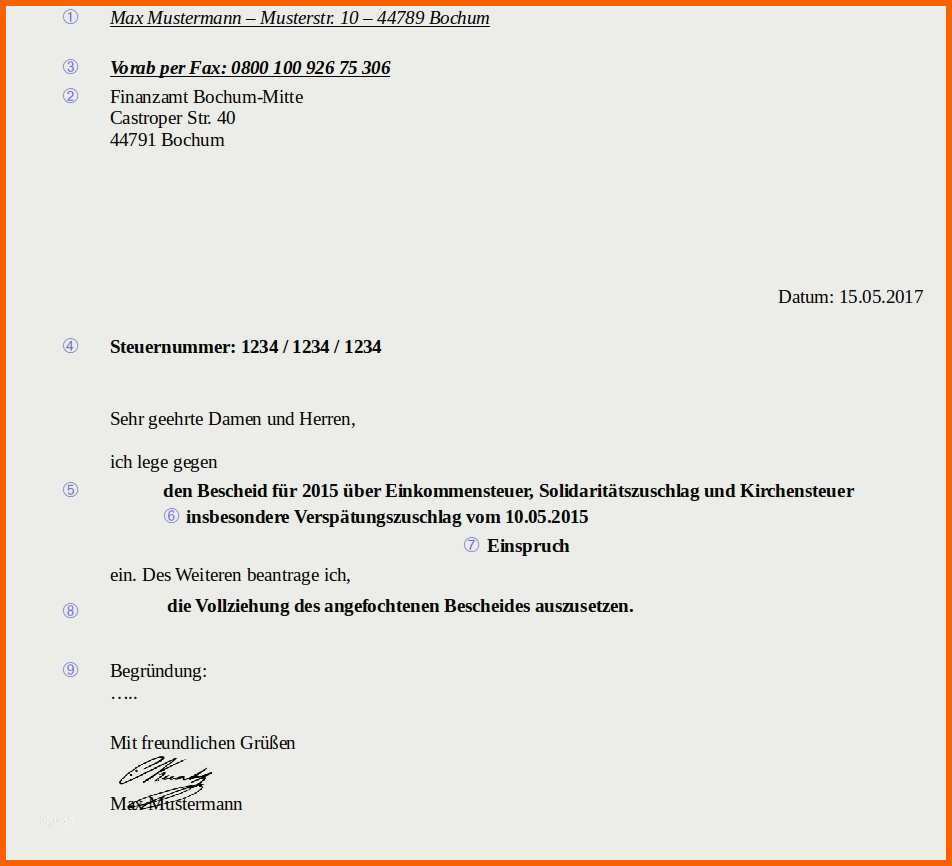 Faszinieren Er Hat Fristgerecht Einspruch Erhoben Und Erhielt Nun