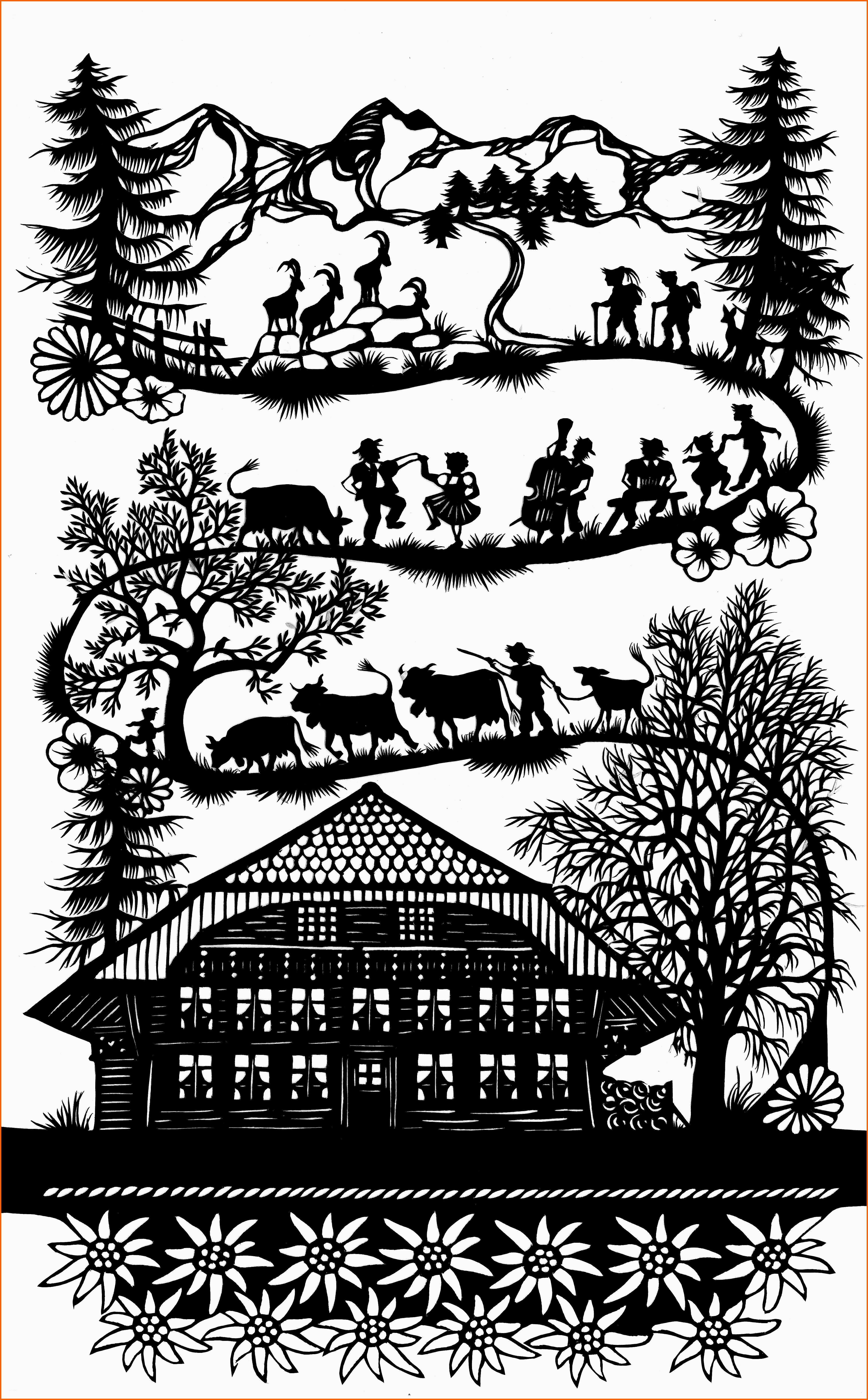 Faszinieren Esther Gerber Scherenschnitte Emmental A6