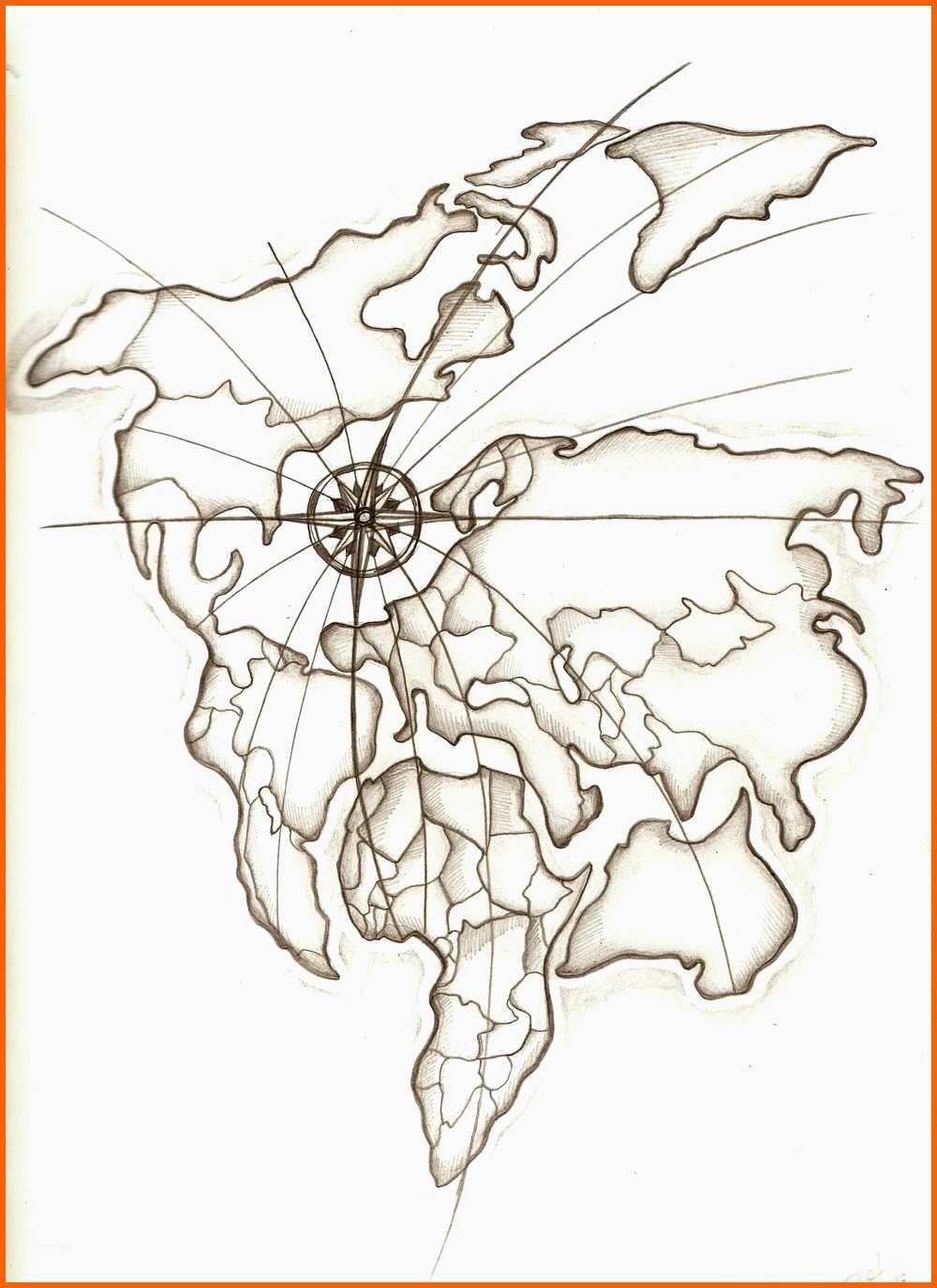 Faszinieren Franzistattoos17 Weltkarte Tattoos Von Tattoo Bewertungde