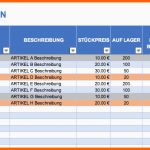 Faszinieren Kostenlose Excel Inventar Vorlagen