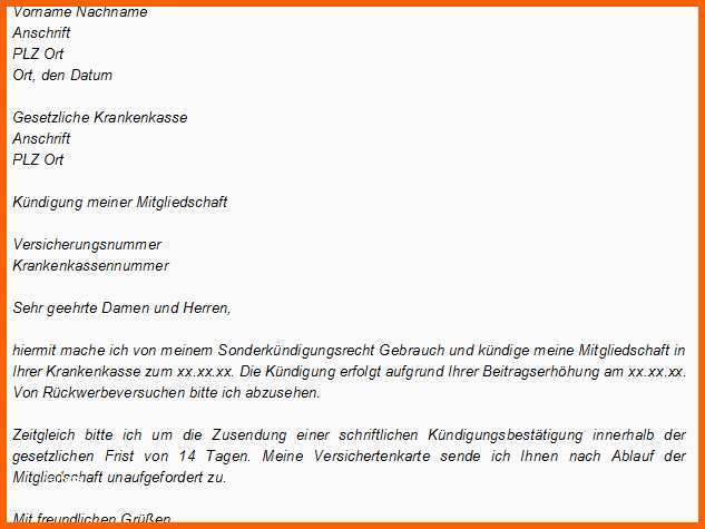 Faszinieren Kündigung Versicherung Vorlage Download Chip