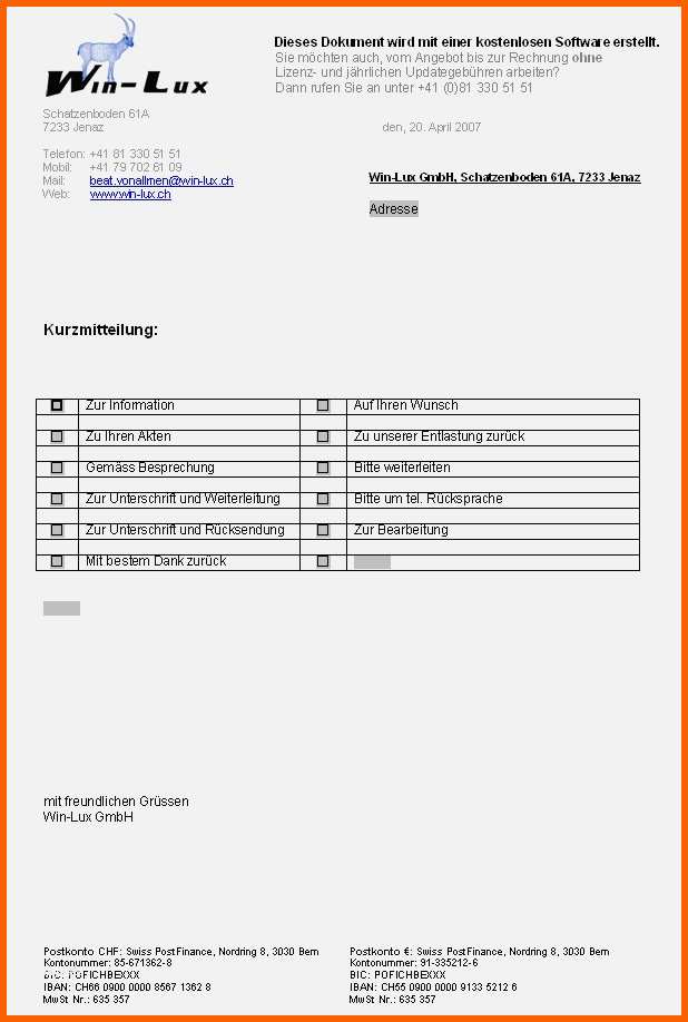 Faszinieren Kurzmitteilung Vorlage Kostenlos Word Erstaunlich
