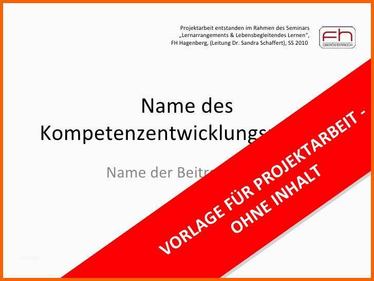 lehre vorlage fr projektarbeit kompetenzentwicklung in unternehmen