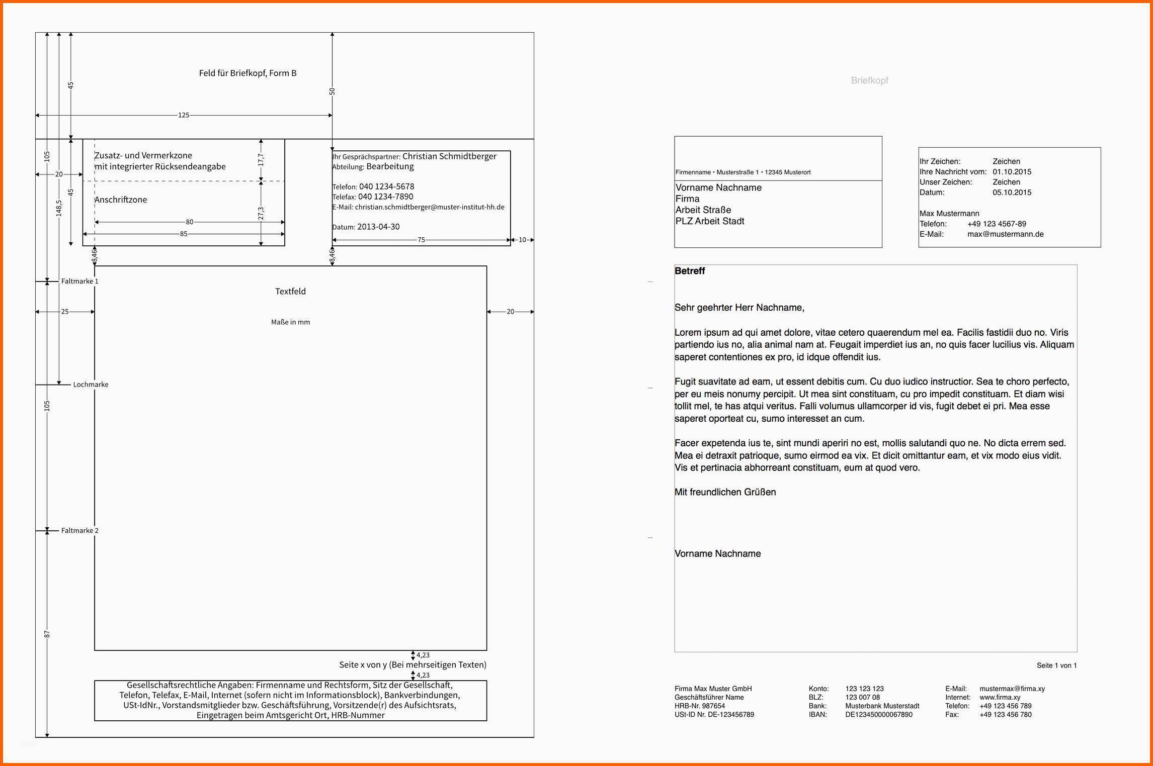 briefvorlage nach din 5008 modern