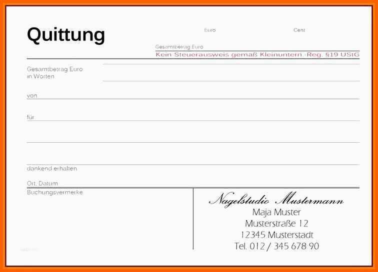 Faszinieren Quittung Vorlage Word Beste 10 Quittung Vorlage Word