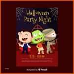 Faszinieren Schöne Halloween Party Poster Vorlage Mit Flachen Design
