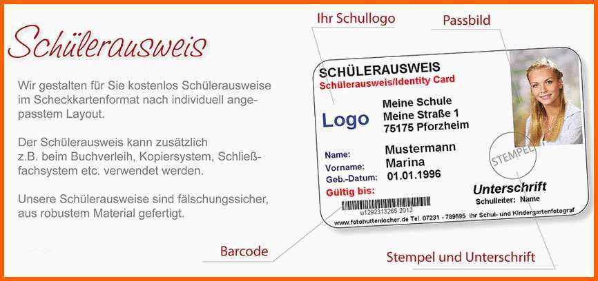 Faszinieren Schülerausweis