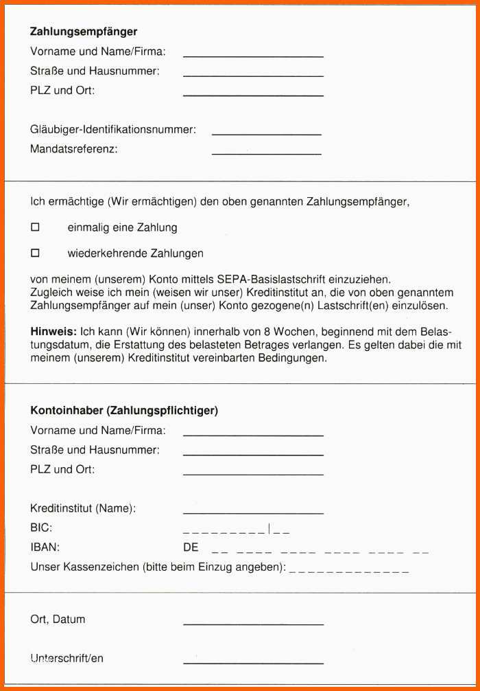 Faszinieren Sepa überweisung Vorlage Word Beschriftungs software Fur