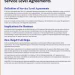 Faszinieren Service Level Agreement Muster