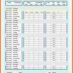 Faszinieren Vorlage Zur Dokumentation Der Täglichen Arbeitszeit Excel