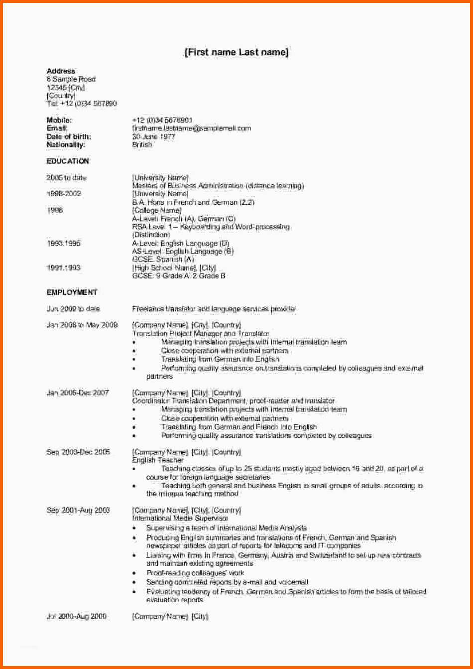 Faszinieren Wertvoll Lebenslauf Englisch Level 50 Awesome Curriculum