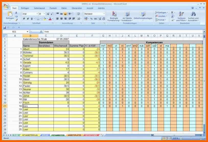 Großartig 15 Arbeitsplan Vorlage Excel