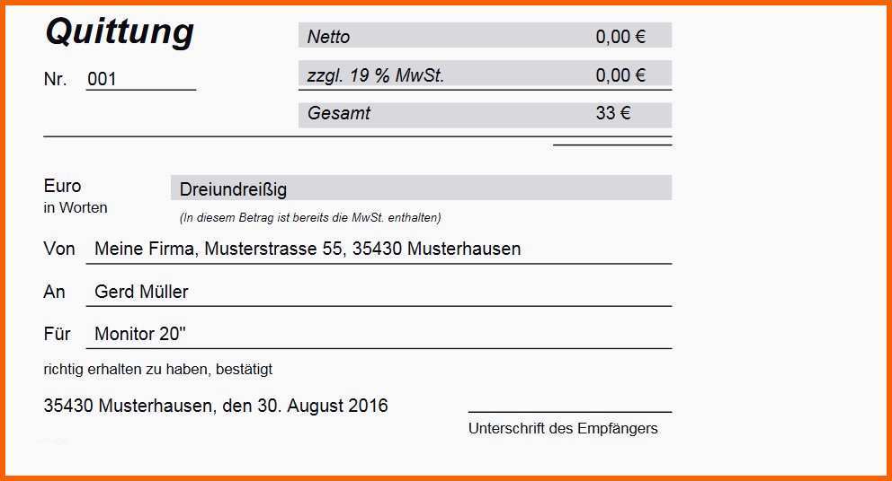 Großartig 15 Quittung Privatverkauf Vorlage Previamadrynquittung