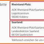 Großartig Aok Rheinland Pfalz Saarland Kündigung Kostenlose Vorlage
