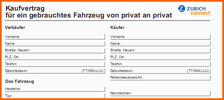 Großartig Auto Kaufvertrag Vorlage Zum Ausdrucken