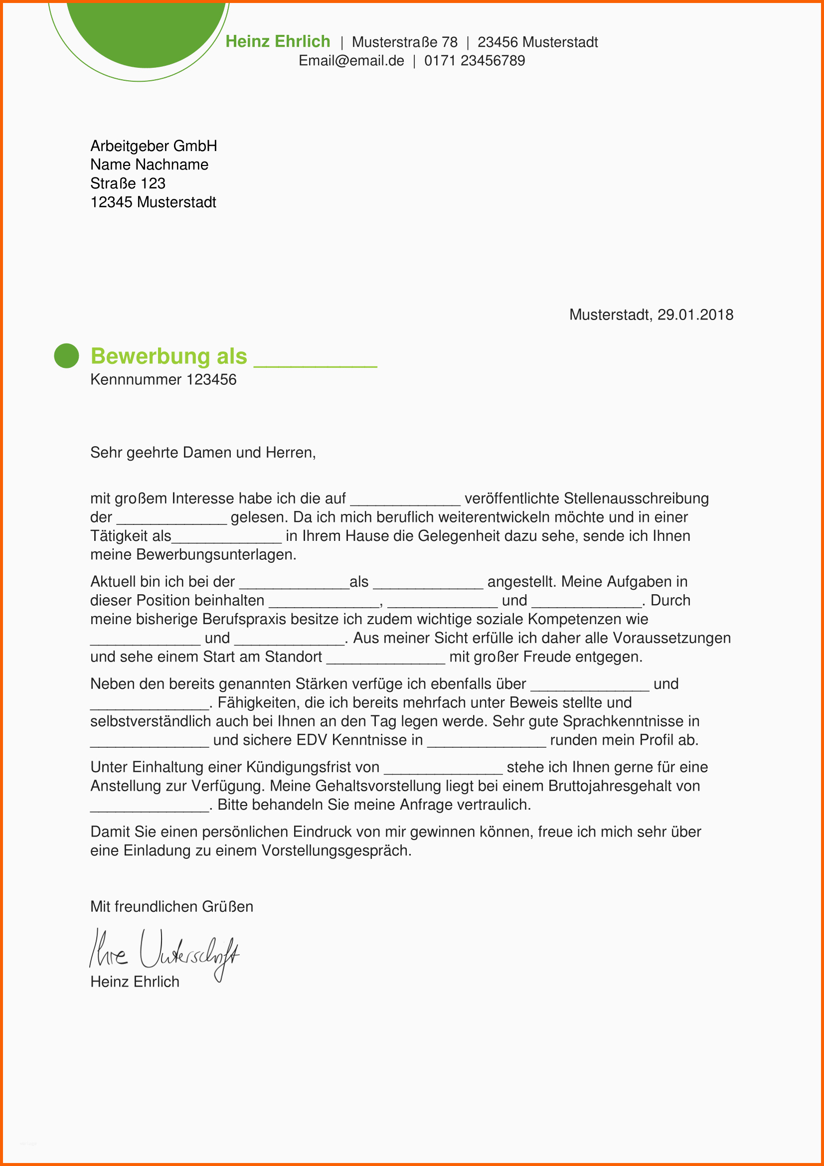 Großartig Bewerbungsvorlagen Kostenlos Herunterladen Bewerbung