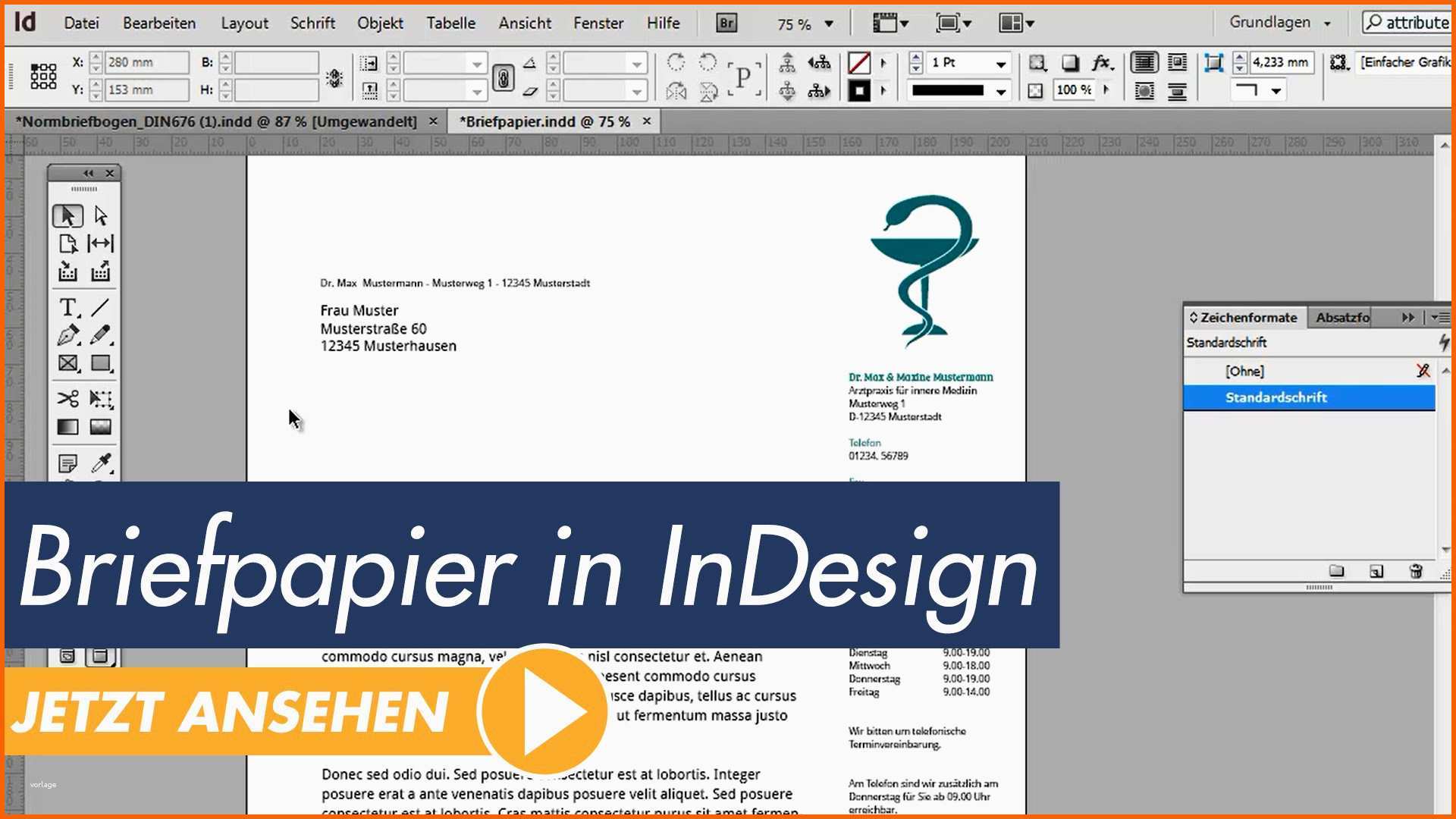 Großartig Briefbogen Vorlage Indesign – Vorlagen 1001