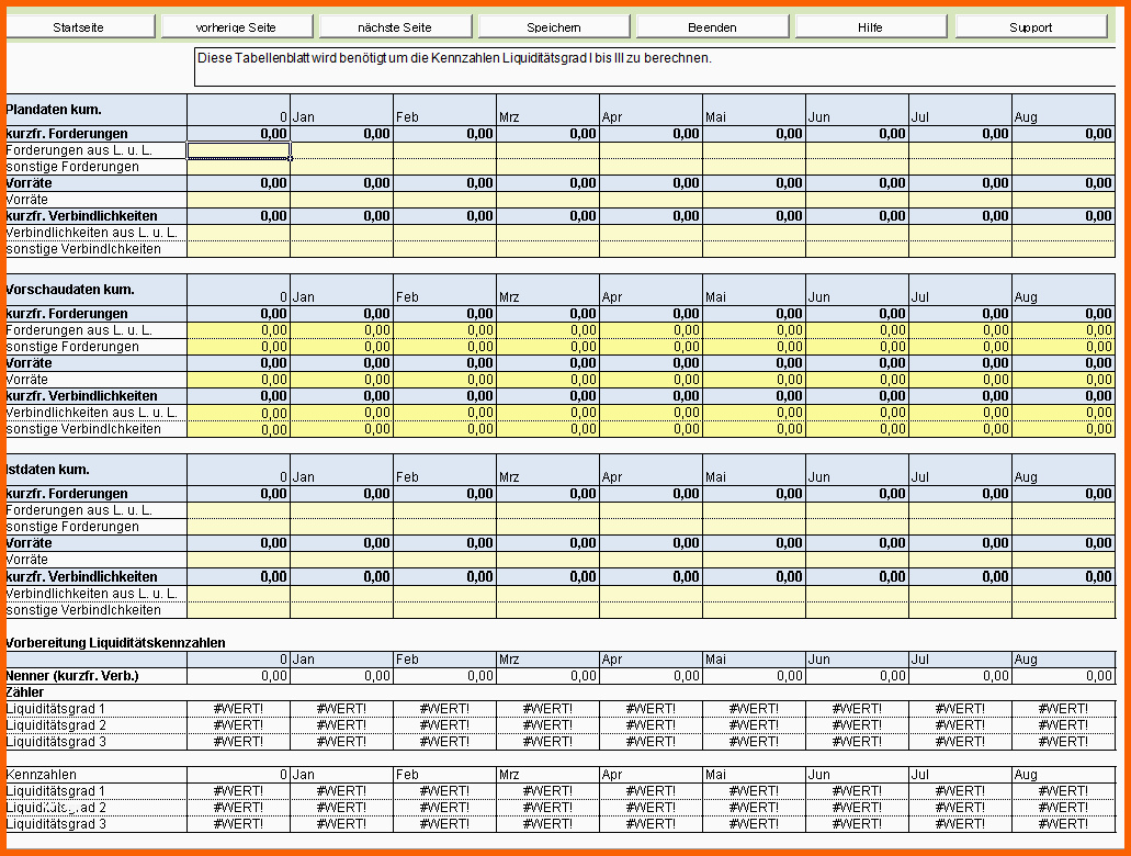 Großartig Controlling Excel Vorlage – Pdfloadfree