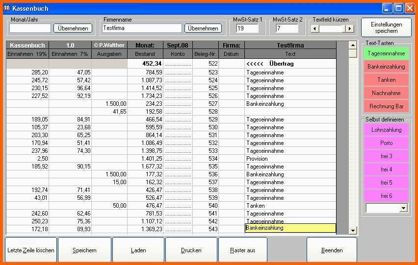 Großartig Datev Kassenbuch Vorlage Excel – Vorlagen 1001