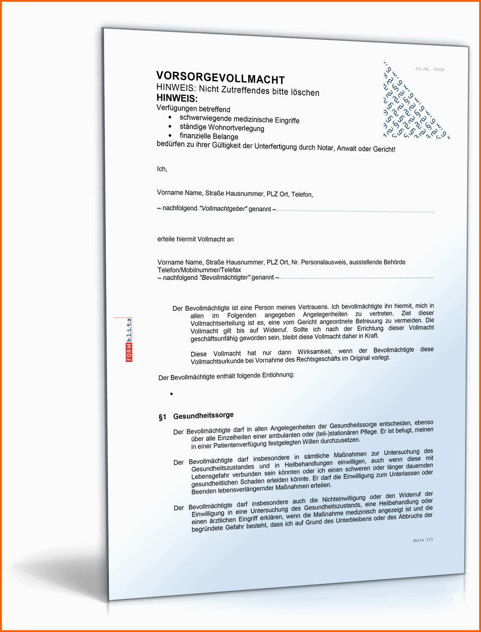 Großartig Download Archiv • Vollmachten Kostenlos Dokumente