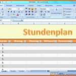 Großartig Excel Vorlage Stundenplan Download Chip