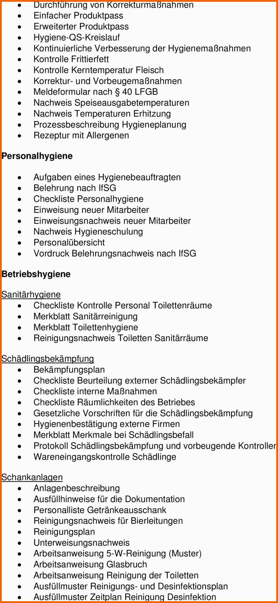 Großartig Gesamtinhaltsverzeichnis Haccp Umsetzung Des Neuen