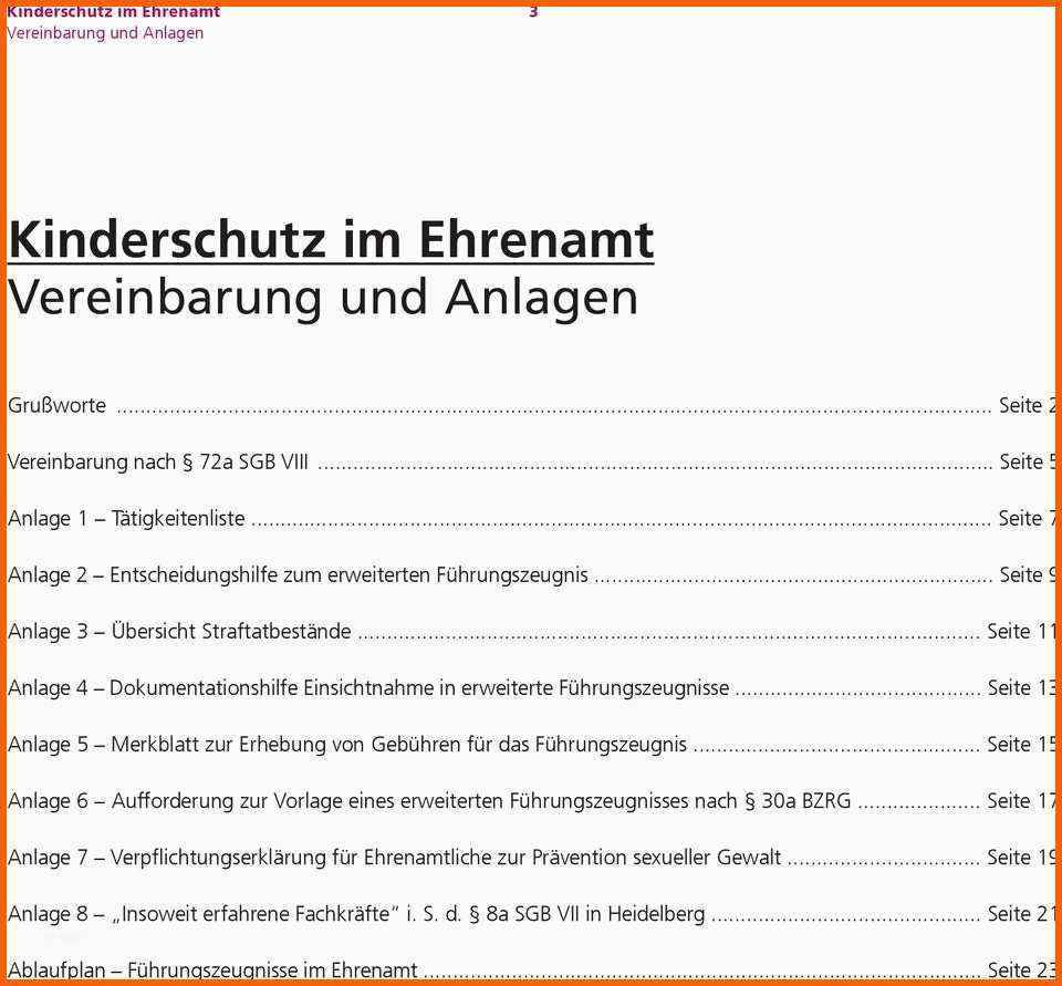 Großartig Kinderschutz Im Ehrenamt Leitfaden Für Vereine Und