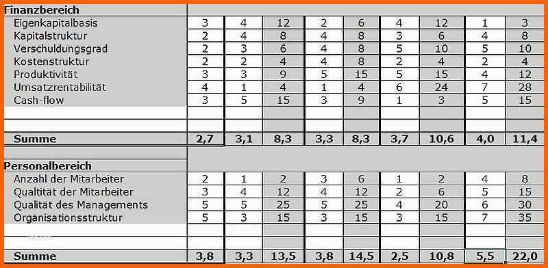 Großartig Konkurrenzanalyse Excel Vorlage