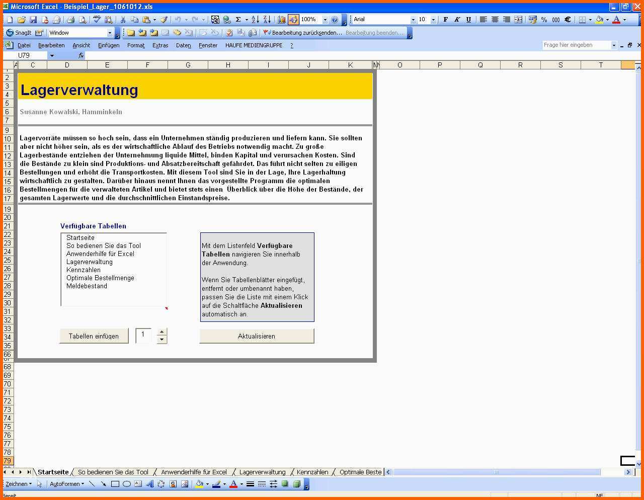 Großartig Lagerverwaltung Mit Bestellmengenoptimierung Excel