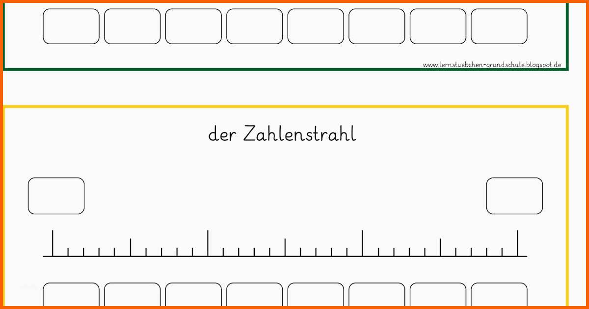 Großartig Lernstübchen Zahlenstrahl Blankovorlagen 3