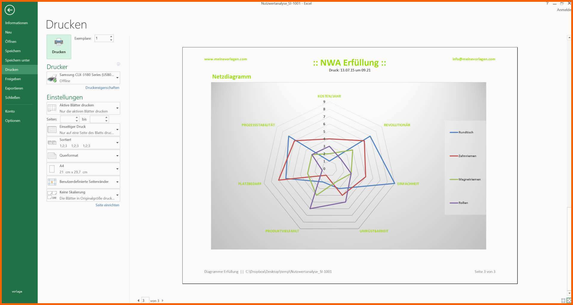 Großartig Nutzwertanalyse Excel Vorlagen Nwa Präferenzmatrix
